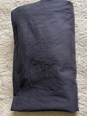 BROOKLINEN Linen Cotton Twin Twin/XL Duvet Cover BEDDING Gray Button Closure